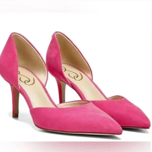 SAM EDLEMAN - Viv Pointed Toe d'Orsay Suede Pump - Picture 1 of 9